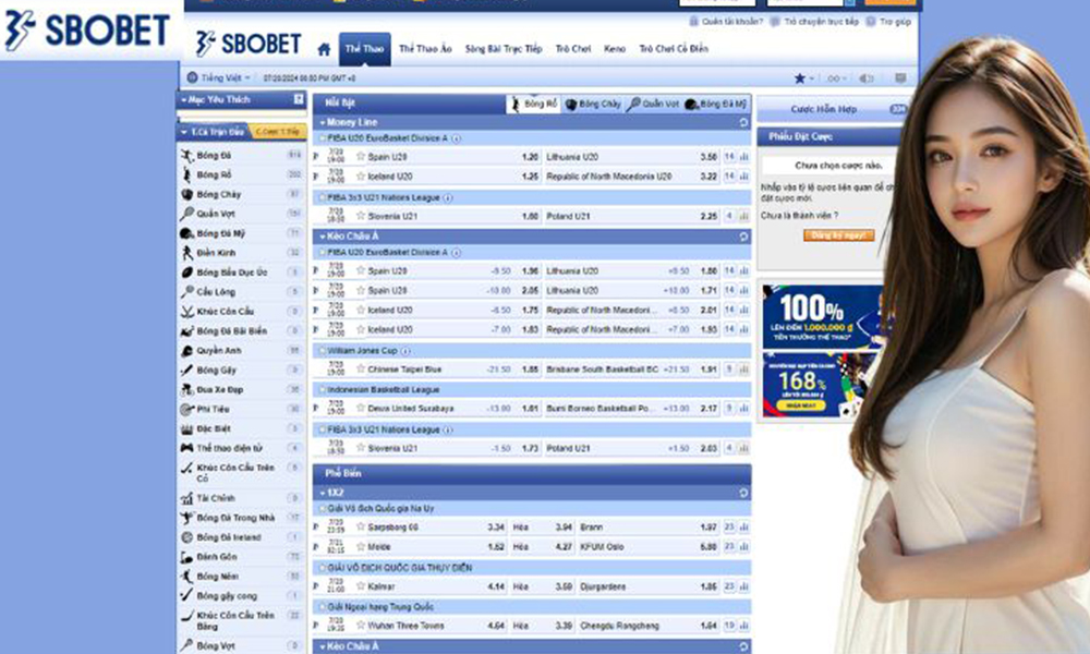 Cược thể thao Sbobet Sbotop đẳng cấp